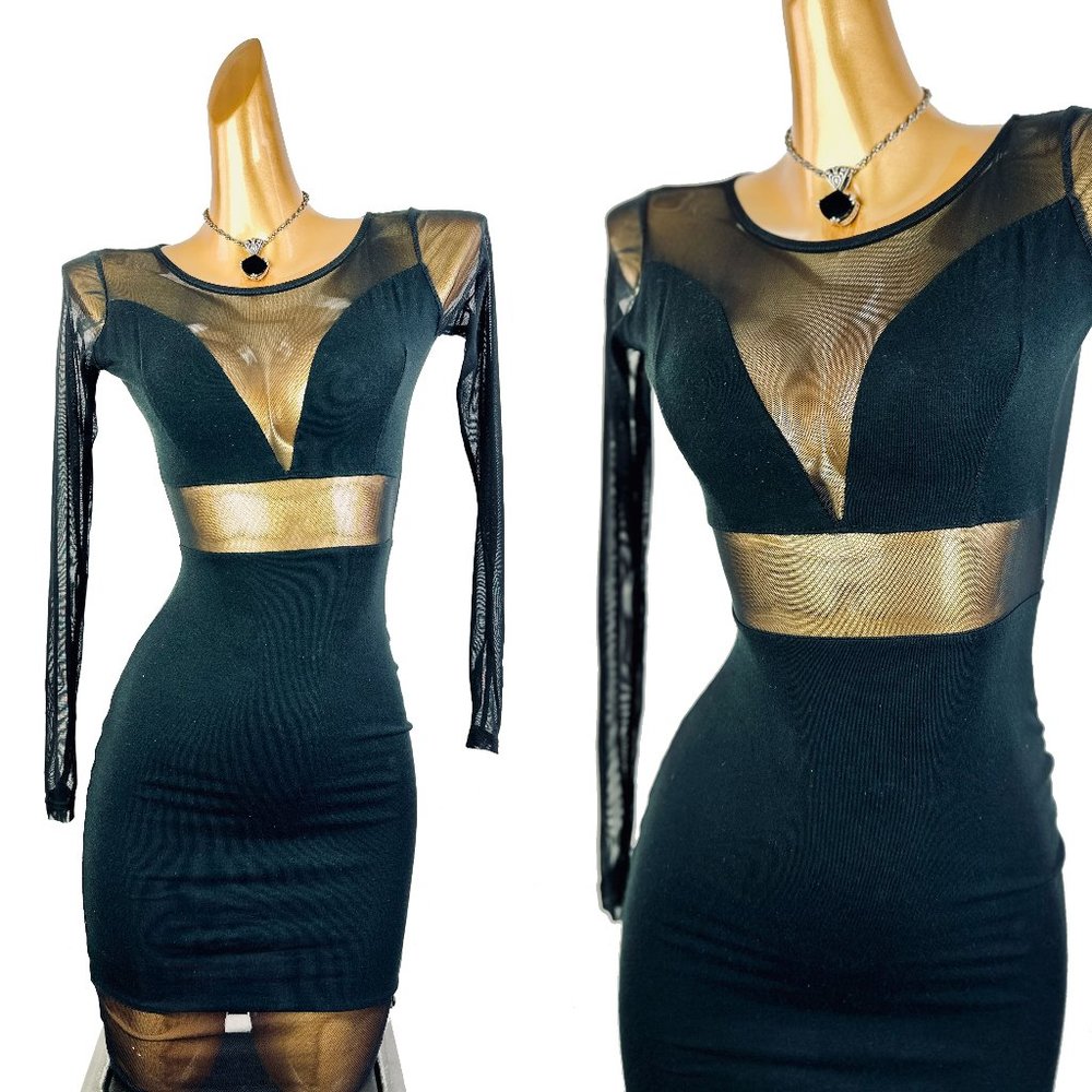 Vintage 90s y2k grunge goth black formal dress